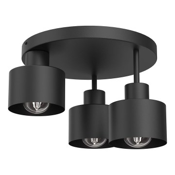 Mennyezeti lámpa PARKLA 3xE27/15W/230V fekete