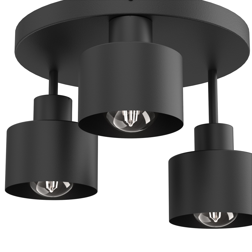Mennyezeti lámpa PARKLA 3xE27/15W/230V fekete