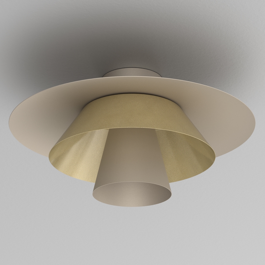 Mennyezeti lámpa PLATO 1xE27/15W/230V Ø 32 cm, bézs/arany