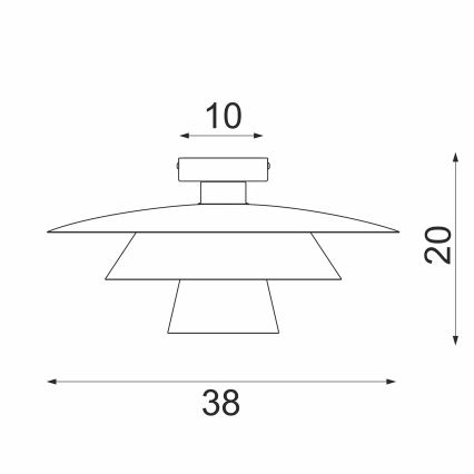 Mennyezeti lámpa PLATO 1xE27/15W/230V Ø 32 cm, bézs/arany