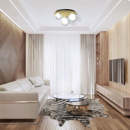 Mennyezeti lámpa PLATO 2xE14/40W/230V + 1xE27/60W/230V