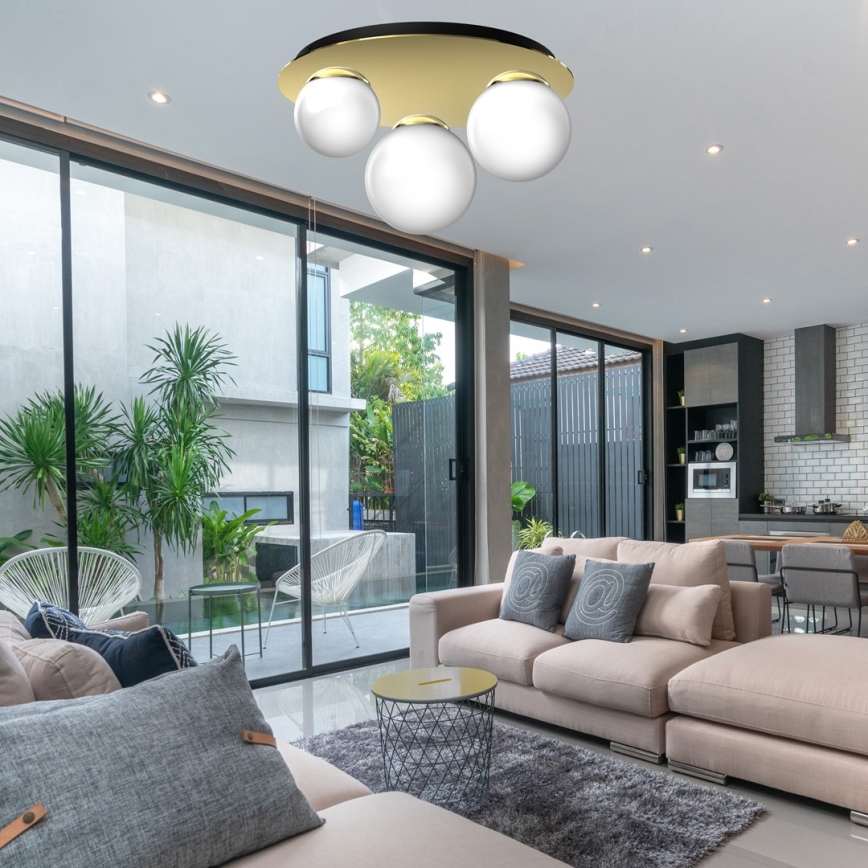 Mennyezeti lámpa PLATO 2xE14/40W/230V + 1xE27/60W/230V