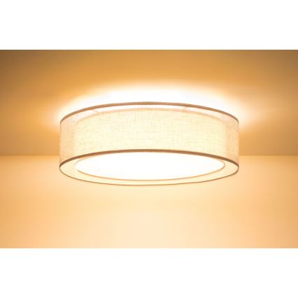 Mennyezeti lámpa PURO 2xE27/40W/230V, átmérő 50 cm, bézs