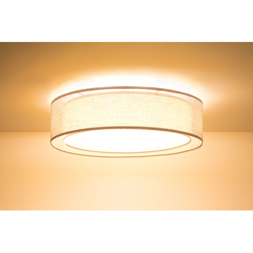 Mennyezeti lámpa PURO 2xE27/40W/230V, átmérő 50 cm, bézs
