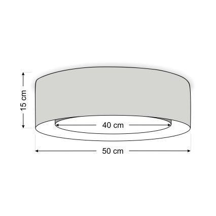 Mennyezeti lámpa PURO 2xE27/40W/230V, átmérő 50 cm, fehér