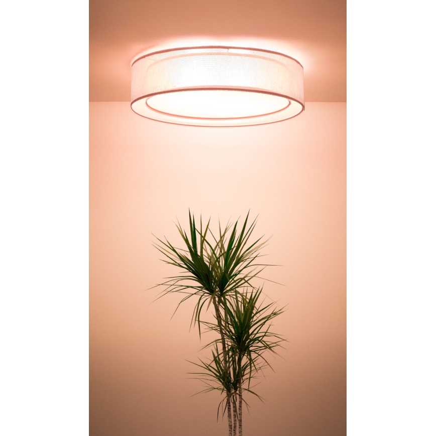 Mennyezeti lámpa PURO 2xE27/40W/230V, átmérő 50 cm, rózsaszín