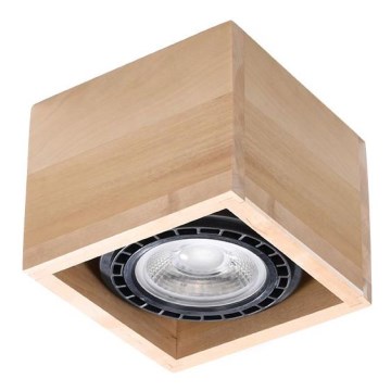 Mennyezeti lámpa QUATRO AR111 1xGU10/40W/230V bükkfa