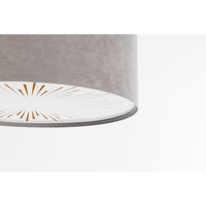 Mennyezeti lámpa RAYS 2xE27/60W/230V átm. 60 cm szürke