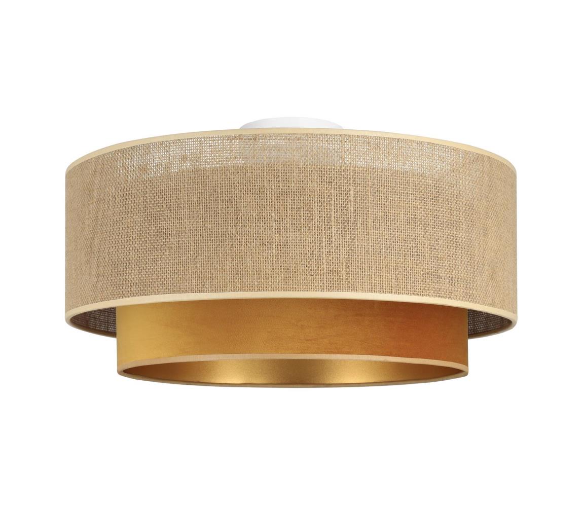 Mennyezeti lámpa SARTA 1xE27/60W/230V átm. 45 cm réz/juta H0194