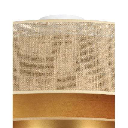 Mennyezeti lámpa SARTA 1xE27/60W/230V átm. 45 cm réz/juta