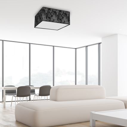 Mennyezeti lámpa SATINO 2xE27/60W/230V fekete/ezüst