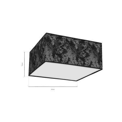 Mennyezeti lámpa SATINO 2xE27/60W/230V fekete/ezüst