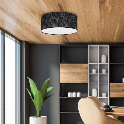 Mennyezeti lámpa SATINO 2xE27/60W/230V fekete/ezüst