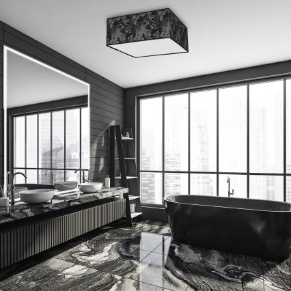 Mennyezeti lámpa SATINO 3xE27/60W/230V fekete/ezüst