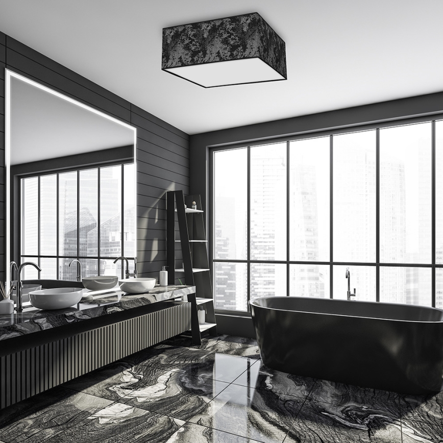 Mennyezeti lámpa SATINO 3xE27/60W/230V fekete/ezüst