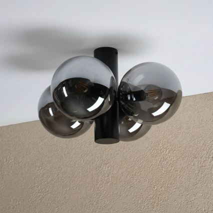 Mennyezeti lámpa SFERIO 4xE14/5W/230V fekete/füstfekete