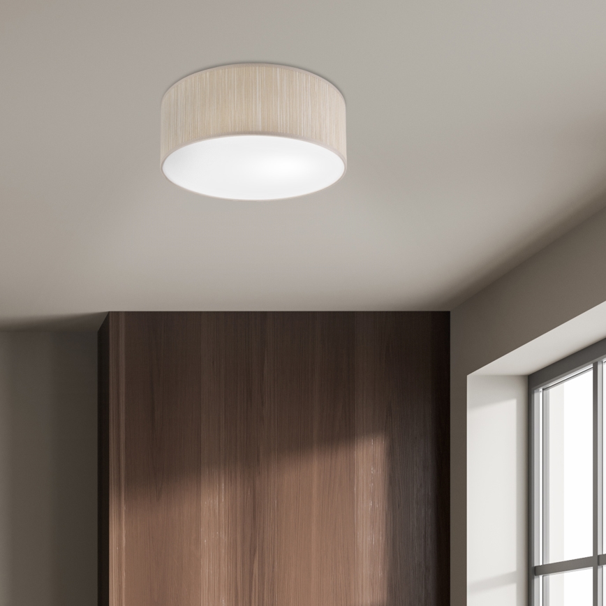 Mennyezeti lámpa SIRJA 1xE27/15W/230V, átmérő 35 cm, bézs