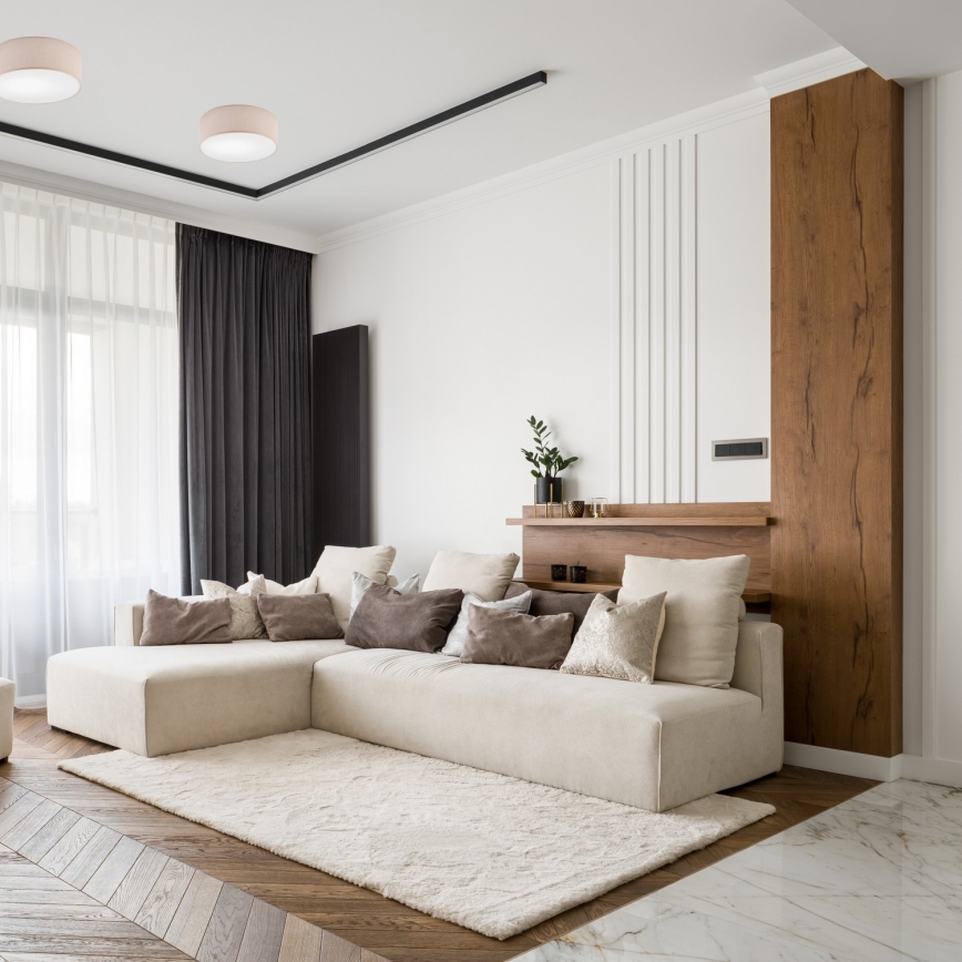 Mennyezeti lámpa SIRJA 1xE27/60W/230V á. 35 cm bézs