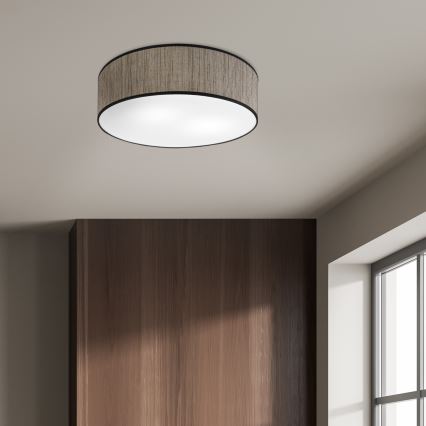 Mennyezeti lámpa SIRJA 2x E27/15W/230V, Ø 45 cm, barna