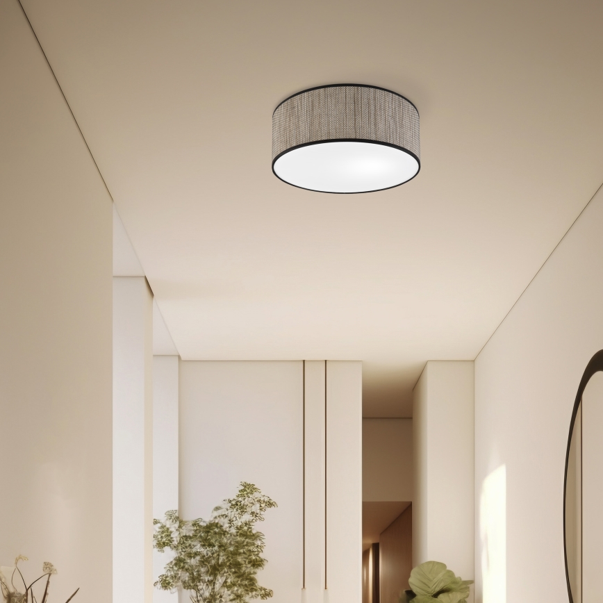 Mennyezeti lámpa SIRJA 2xE27/15W/230V Ø 35 cm barna