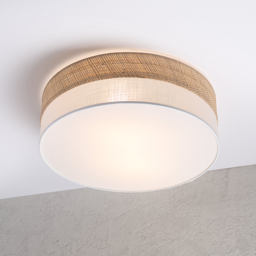 Mennyezeti lámpa SIRJA BOHO 2xE27/15W/230V átmérő 45 cm bézs/fehér