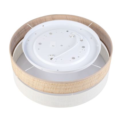 Mennyezeti lámpa SIRJA BOHO 2xE27/15W/230V, átmérő 45 cm, bézs/krémszínű