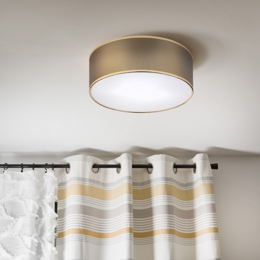 Mennyezeti lámpa SIRJA DOUBLE 2xE14/15W/230V átm. 35 cm barna/arany