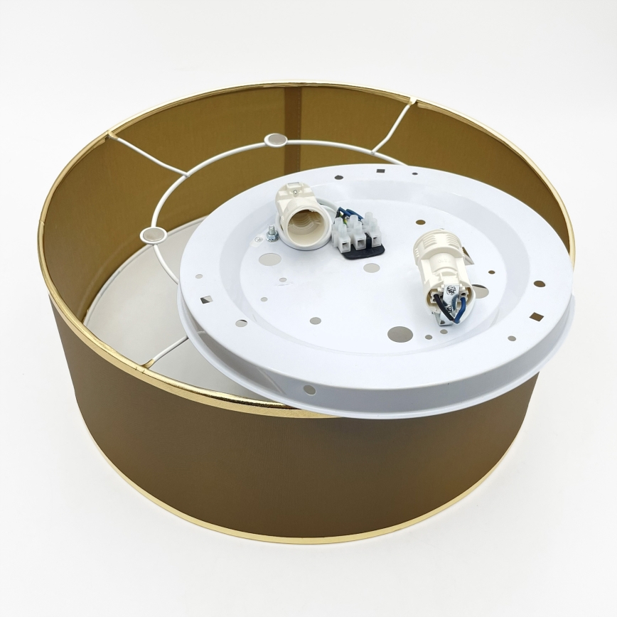 Mennyezeti lámpa SIRJA DOUBLE 2xE14/15W/230V átm. 35 cm barna/arany