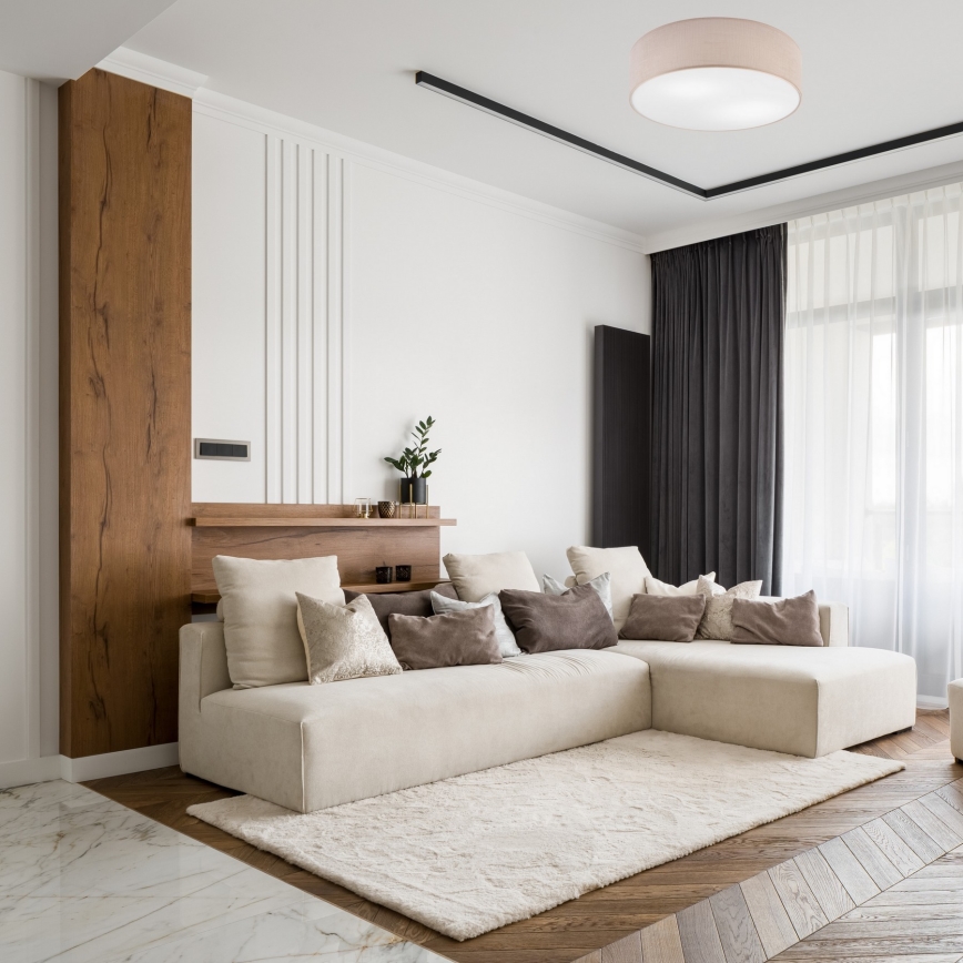 Mennyezeti lámpa SIRJA DOUBLE 4xE27/15W/230V átm. 45 cm bézs