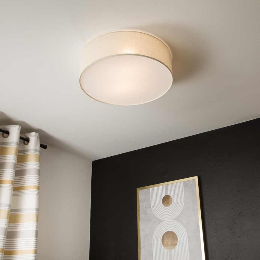 Mennyezeti lámpa SIRJA DOUBLE 4xE27/15W/230V átm. 45 cm krémes