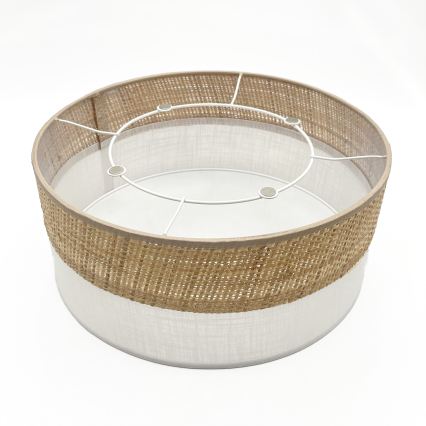 Mennyezeti lámpa SIRJA DOUBLE BOHO 2xE14/15W/230V átm. 35 cm bézs/fehér