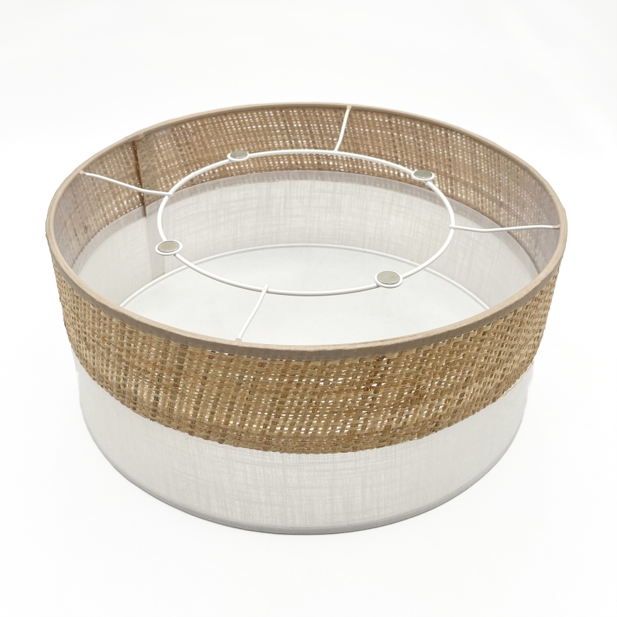 Mennyezeti lámpa SIRJA DOUBLE BOHO 2xE14/15W/230V átm. 35 cm bézs/fehér