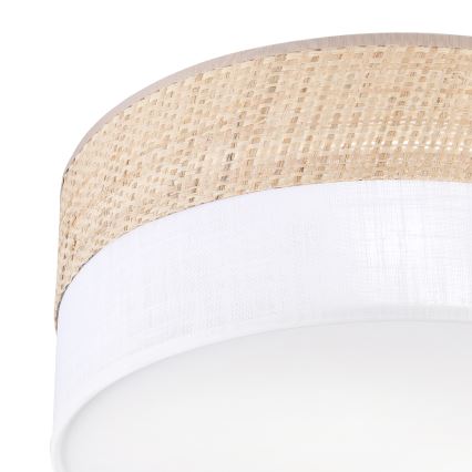 Mennyezeti lámpa SIRJA DOUBLE BOHO 2xE14/15W/230V átm. 35 cm bézs/fehér