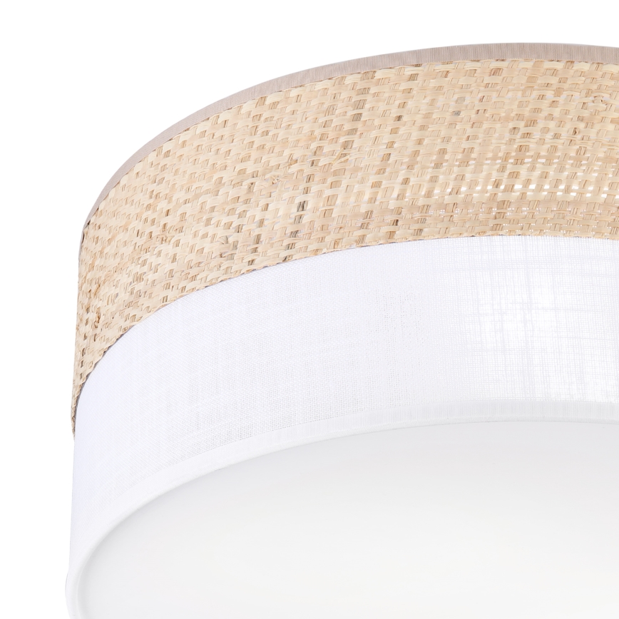 Mennyezeti lámpa SIRJA DOUBLE BOHO 2xE14/15W/230V átm. 35 cm bézs/fehér