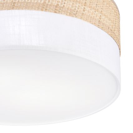 Mennyezeti lámpa SIRJA DOUBLE BOHO 2xE14/15W/230V átm. 35 cm bézs/fehér