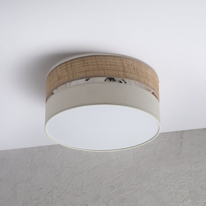 Mennyezeti lámpa SIRJA DOUBLE BOHO 2xE14/15W/230V átm. 35 cm bézs/krém