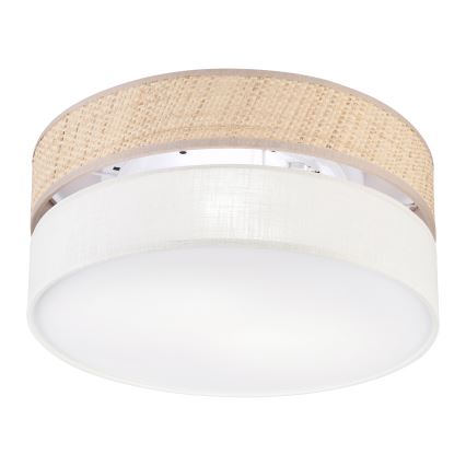 Mennyezeti lámpa SIRJA DOUBLE BOHO 2xE14/15W/230V átm. 35 cm bézs/krém
