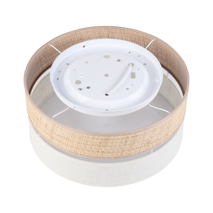 Mennyezeti lámpa SIRJA DOUBLE BOHO 2xE14/15W/230V átm. 35 cm bézs/krém