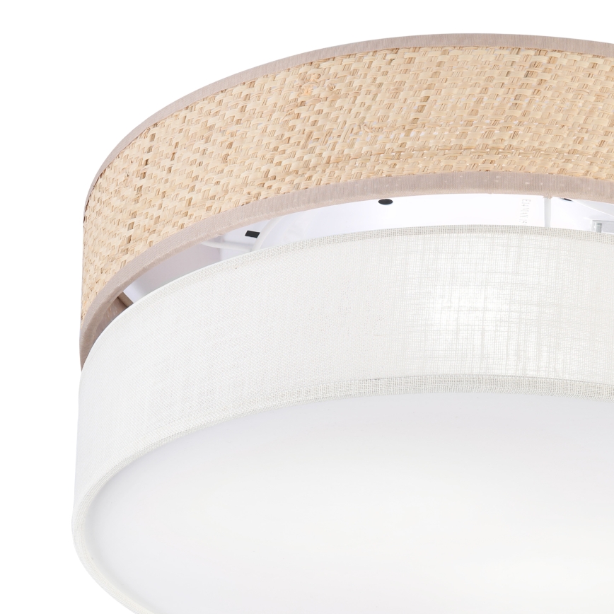 Mennyezeti lámpa SIRJA DOUBLE BOHO 2xE14/15W/230V átm. 35 cm bézs/krém