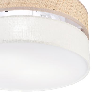 Mennyezeti lámpa SIRJA DOUBLE BOHO 2xE14/15W/230V átm. 35 cm bézs/krém