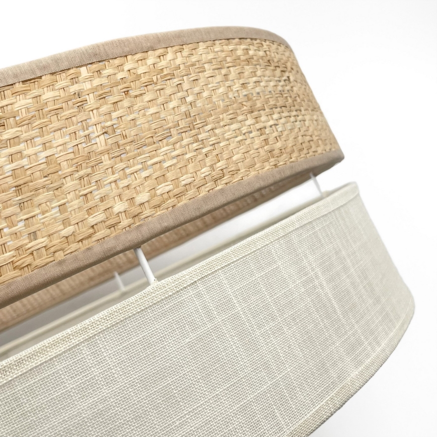 Mennyezeti lámpa SIRJA DOUBLE BOHO 2xE14/15W/230V átm. 35 cm bézs/krém