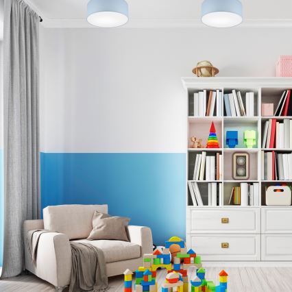 Mennyezeti lámpa SIRJA PASTEL 1xE27/60W/230V átm. 35 cm kék