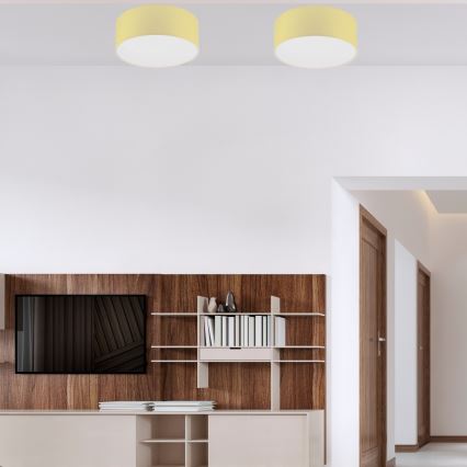 Mennyezeti lámpa SIRJA PASTEL 1xE27/60W/230V átm. 35 cm sárga