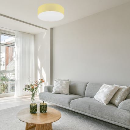 Mennyezeti lámpa SIRJA PASTEL DOUBLE 4xE27/15W/230V átm. 45 cm sárga