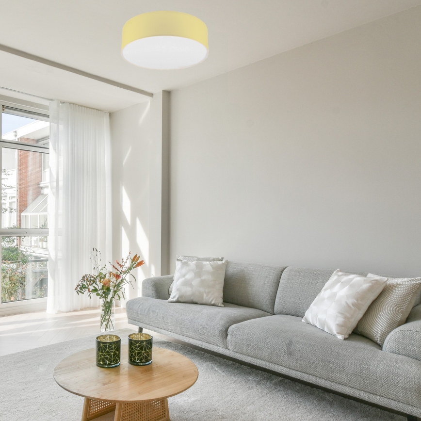 Mennyezeti lámpa SIRJA PASTEL DOUBLE 4xE27/15W/230V átm. 45 cm sárga