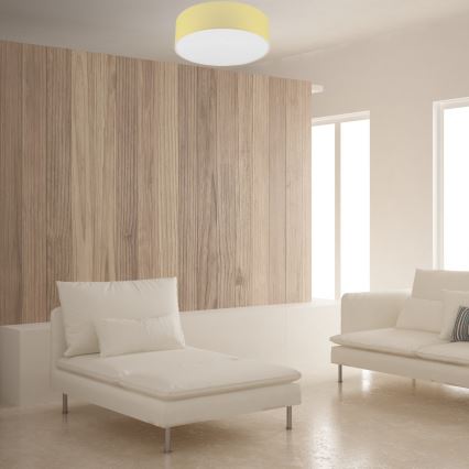 Mennyezeti lámpa SIRJA PASTEL DOUBLE 4xE27/15W/230V átm. 45 cm sárga