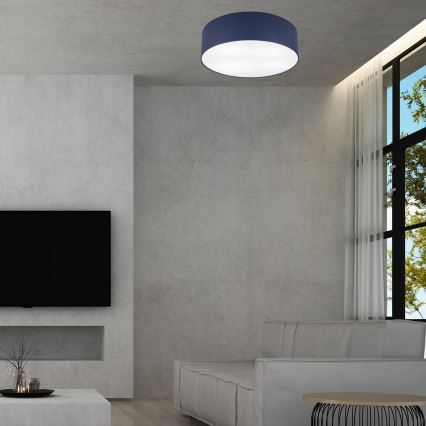 Mennyezeti lámpa SIRJA PASTEL DOUBLE 4xE27/15W/230V átm. 45 cm sötét kék