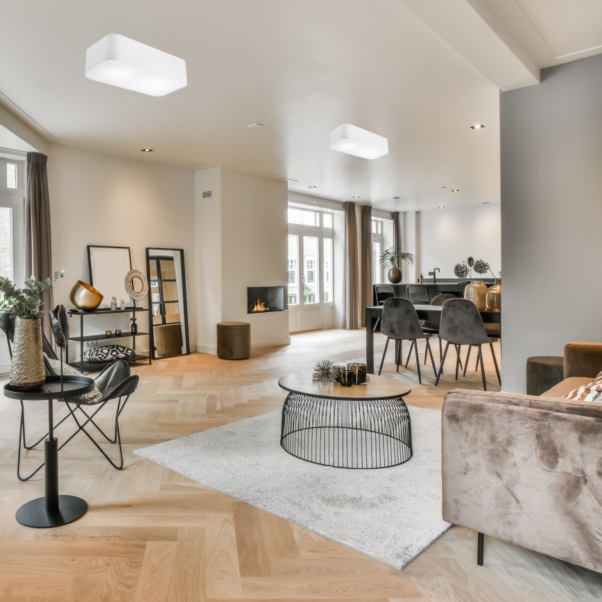 Mennyezeti lámpa SIRJA SQUARE 2xE27/15W/230V fehér