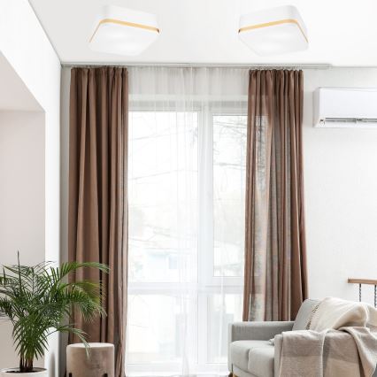 Mennyezeti lámpa SIRJA SQUARE 2xE27/60W/230V 35x35 cm fehér