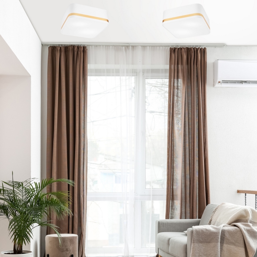 Mennyezeti lámpa SIRJA SQUARE 2xE27/60W/230V 35x35 cm fehér